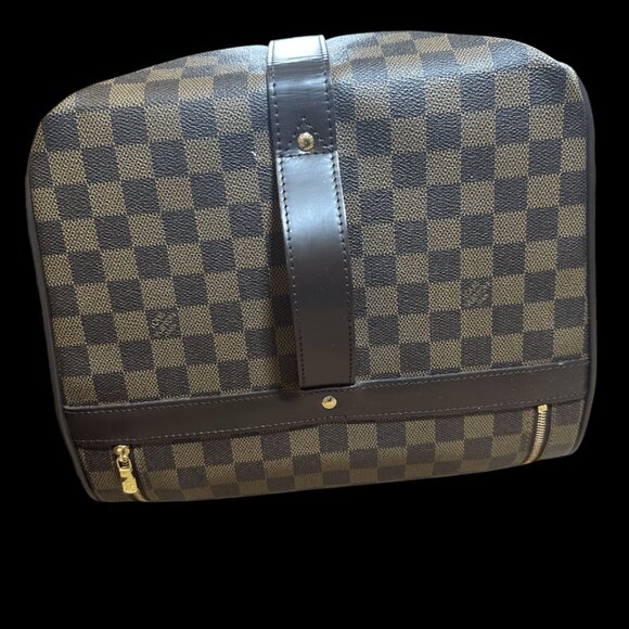 Damier Eole 60 2-Wheel Boston Bag Carry Bag Travel Bag Brown - Picture 6 of 14